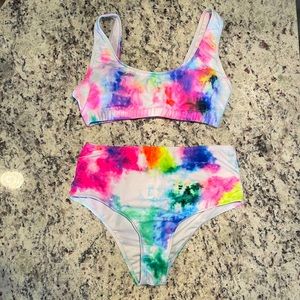 Tie Dye High Waisted Bikini